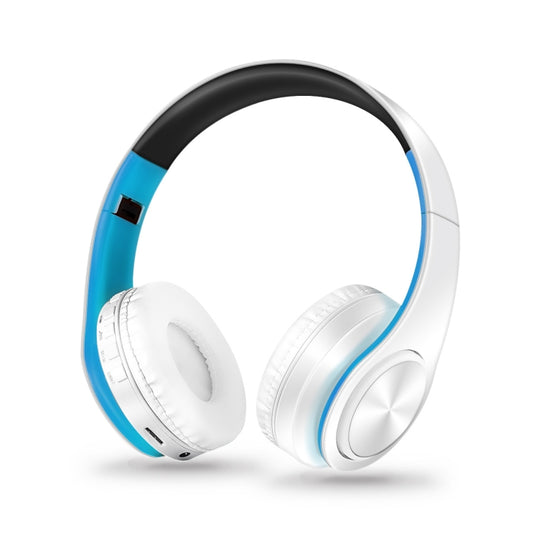 LPT660 Bluetooth Wireless Headset HIFI Stereo Sports Headphones(White+Blue) - Apple Accessories by buy2fix | Online Shopping UK | buy2fix