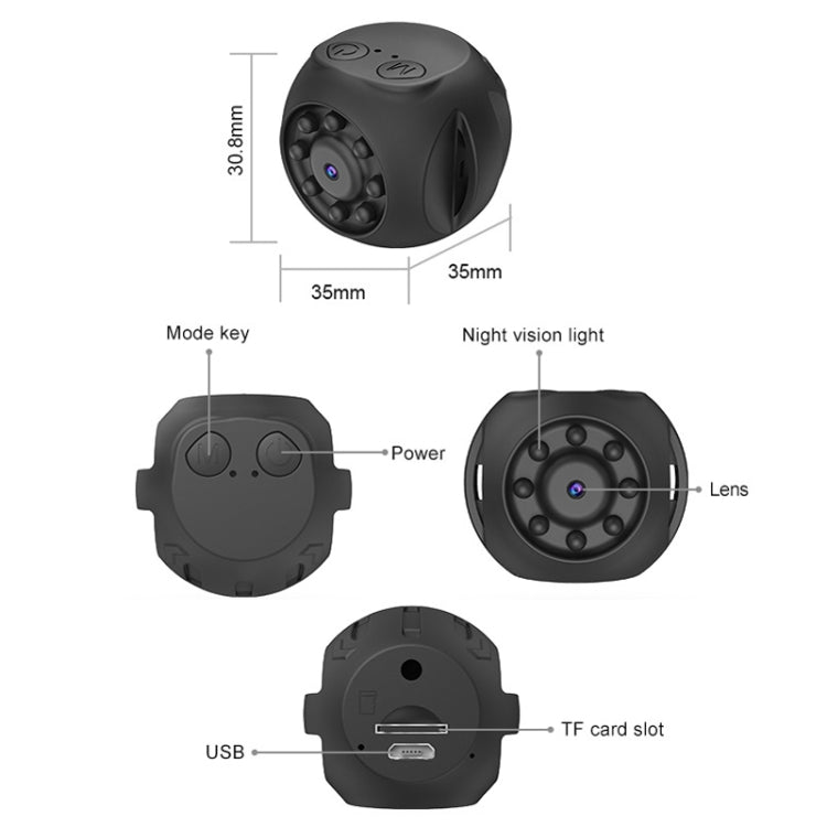 WK10 No Bracket WiFi Intelligent Network Monitor HD Infrared Night Vision Camera - Security by buy2fix | Online Shopping UK | buy2fix