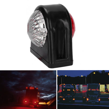 MK-249 10-30V 8LEDs Red And White Truck Round Side Light(Red White) - In Car by buy2fix | Online Shopping UK | buy2fix