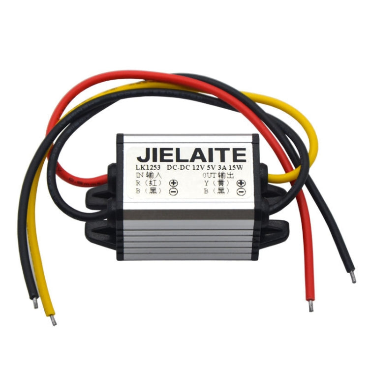 JIELAITE LK1253 15W Aluminum Alloy Intelligent Protection Waterproof Car Power Converter(12V to 9V/2A) - In Car by JIELAITE | Online Shopping UK | buy2fix