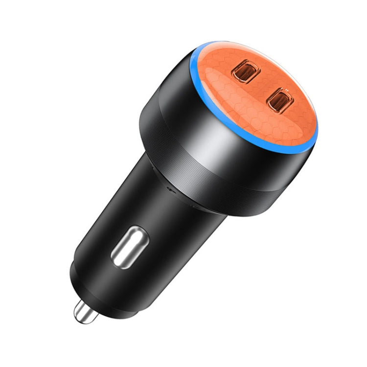 IBD355-2C PD20W+PD20W Smart Car Mobile Phone Charger(Orange) - In Car by buy2fix | Online Shopping UK | buy2fix