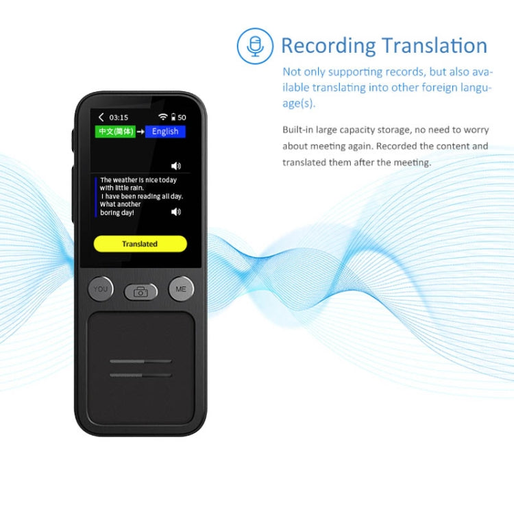 T16 Smart AI Translation Travel Translator Supports 138 Language Mutual Translation 14 Offline Translation(Black) - Consumer Electronics by buy2fix | Online Shopping UK | buy2fix