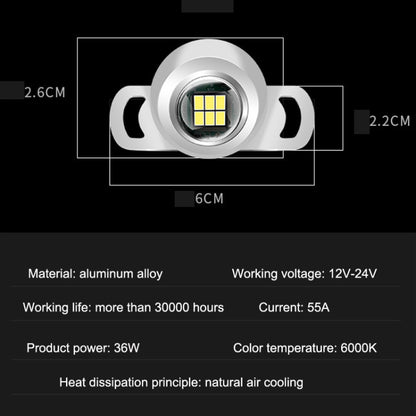 Car LED Ultra -Bright Electric Eye Reversing Light External Bulb Modified Universal Auxiliary Light, Style: Long Bright Black Shell - In Car by buy2fix | Online Shopping UK | buy2fix