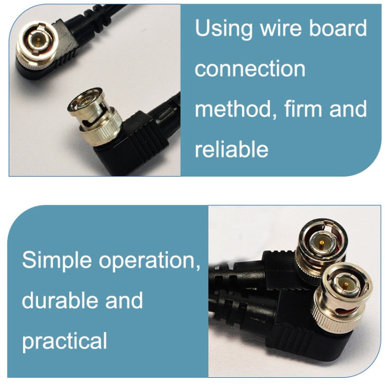 BNC Male to Male Elbow Audio and Video Cable Coaxial Cable, Length: 0.5m - Security by buy2fix | Online Shopping UK | buy2fix