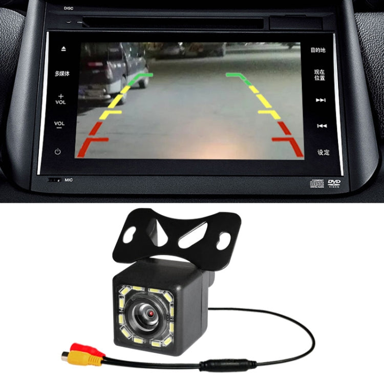 R0003 LED Fill Light External Reversing Video Camera HD Night Vision CCD Car Camera 12 Lights Camera(N System) - In Car by buy2fix | Online Shopping UK | buy2fix