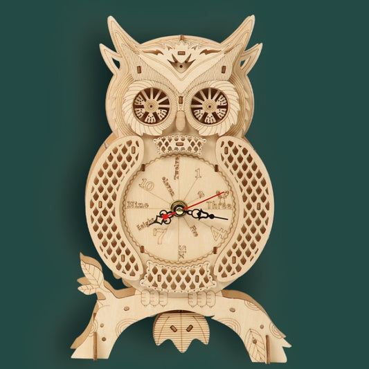Owl Clock 3D Wooden Puzzle Toys DIY Handmade Ornaments - Puzzle Toys by buy2fix | Online Shopping UK | buy2fix