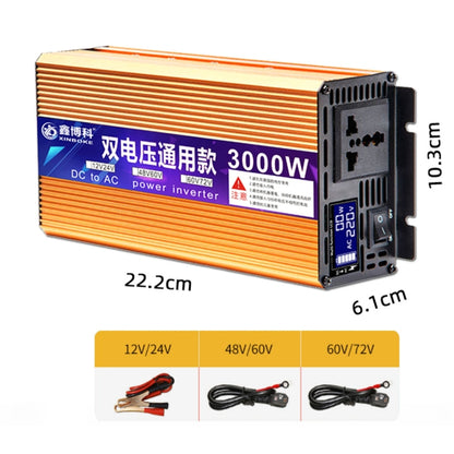 XINBOKE Universal Positive Wave Car Inverter Home Solar Inverter 60V/72V 3000W To 220V 1200W - In Car by XINBOKE | Online Shopping UK | buy2fix