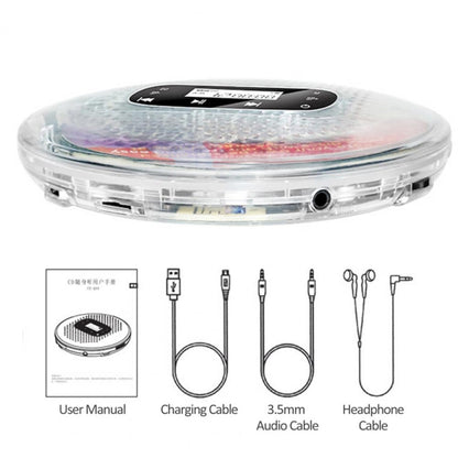 YR-Q90 Bluetooth Portable MP3 CD Player Touch Button Support Repeat MP3, CD-R, CD-RW Format(Transparent) - Consumer Electronics by buy2fix | Online Shopping UK | buy2fix