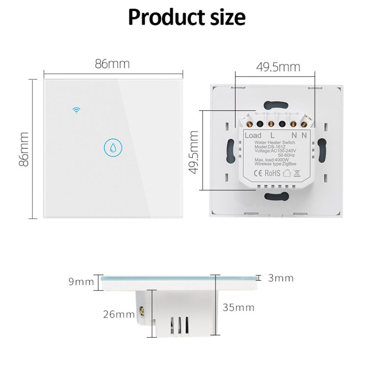 WIFI 20A Water Heater Switch White High Power Time Voice Control EU Plug - Consumer Electronics by buy2fix | Online Shopping UK | buy2fix