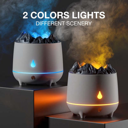 HS01 Simulation Flame Humidifier Home Aromatherapy Machine With Night Light(Black) - Air Purifiers & Parts by buy2fix | Online Shopping UK | buy2fix