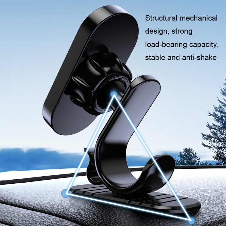 D6 360-degree Rotating Magnetic Suction Car Mobile Phone Holder(Black) - In Car by buy2fix | Online Shopping UK | buy2fix