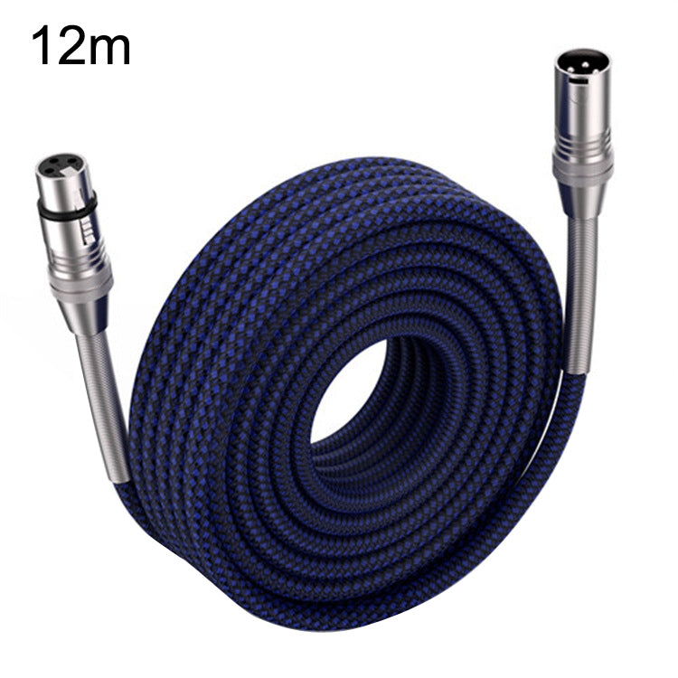 LHD010 Caron Male To Female XLR Dual Card Microphone Cable Audio Cable 12m(Blue) - Consumer Electronics by buy2fix | Online Shopping UK | buy2fix