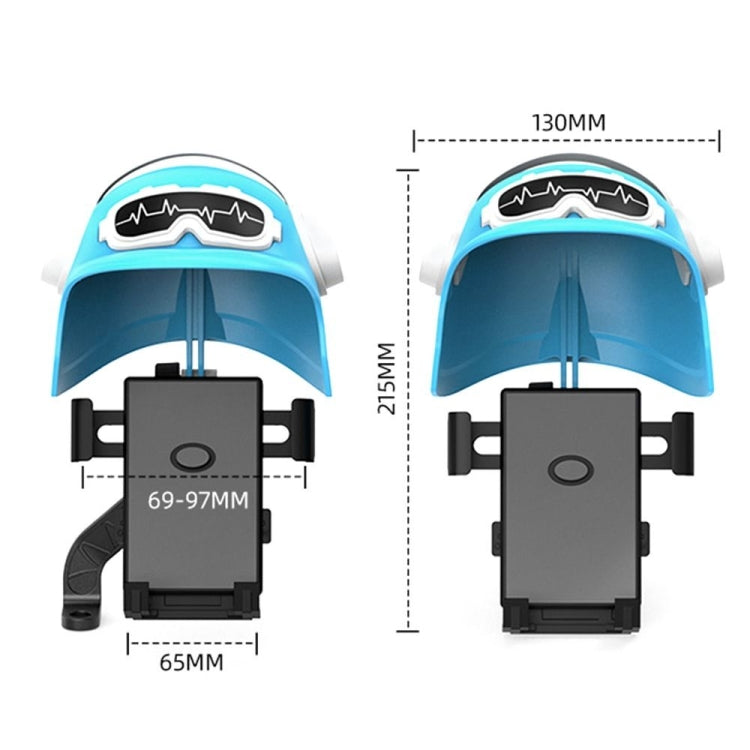 Small Helmet Sunscreen Phone Stand Bracket Motorcycle Mobile Phone Holder,Spec: Handlebar White -  by buy2fix | Online Shopping UK | buy2fix