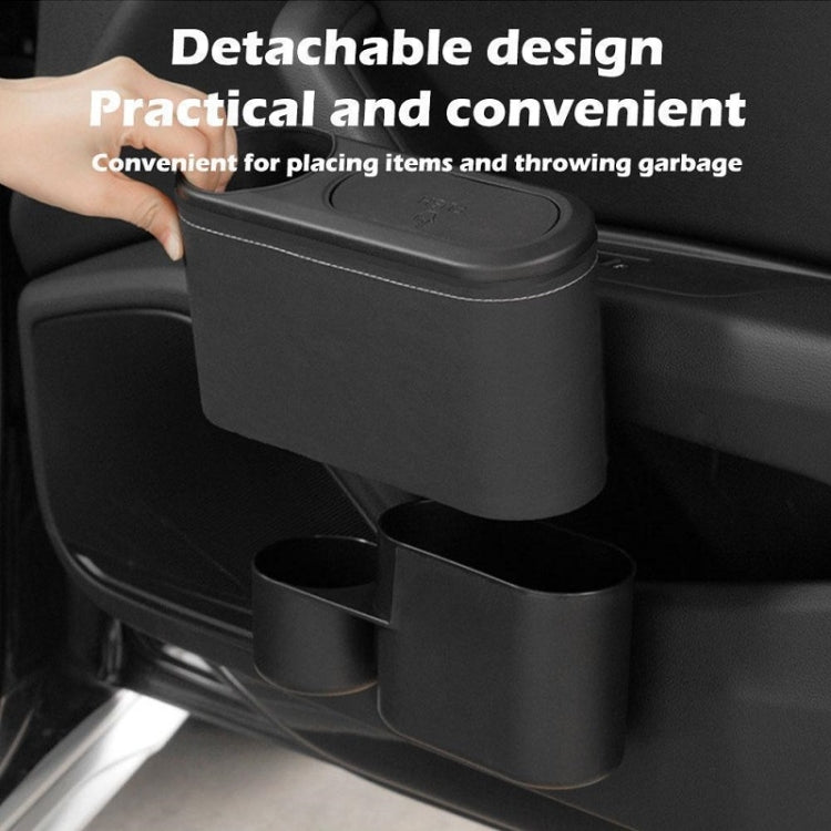 Car Seat Water Cup Holder Umbrella Storage Box Trash Can, Color: Black Leather - In Car by buy2fix | Online Shopping UK | buy2fix