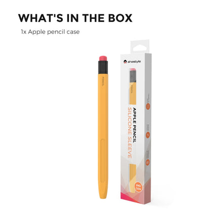 For Apple Pencil 1 AhaStyle PT180-2 Silicone Protective Case Anti-Slip And Anti-Drop Capacitive Pen Case(Yellow) - Pencil Accessories by AhaStyle | Online Shopping UK | buy2fix