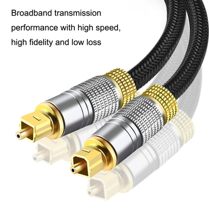 CO-TOS101 10m Optical Fiber Audio Cable Speaker Power Amplifier Digital Audiophile Square To Square Signal Cable(Bright Gold Plated) -  by buy2fix | Online Shopping UK | buy2fix