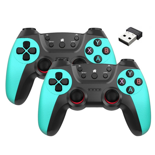 KM-029   2.4G One for Two Doubles Wireless Controller Support PC / Linux / Android / TVbox(Mint Green) - Gamepads by buy2fix | Online Shopping UK | buy2fix