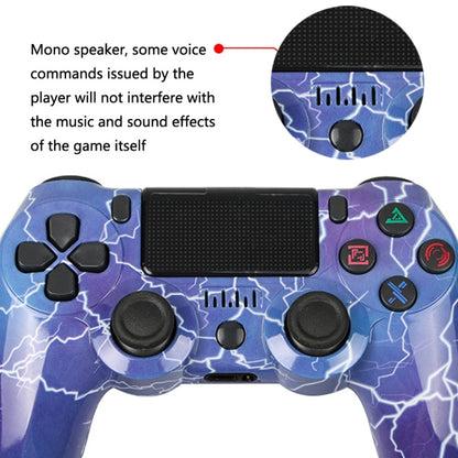 For PS4 Wireless Bluetooth Game Controller With Light Strip Dual Vibration Game Handle(Blue) - Gamepads by buy2fix | Online Shopping UK | buy2fix