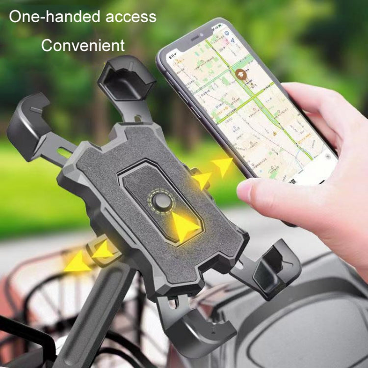 Electric Bike Motorcycle Bicycle Riding Shockproof Navigation Bracket, Color: Black For Rearview Mirror - Holders by buy2fix | Online Shopping UK | buy2fix