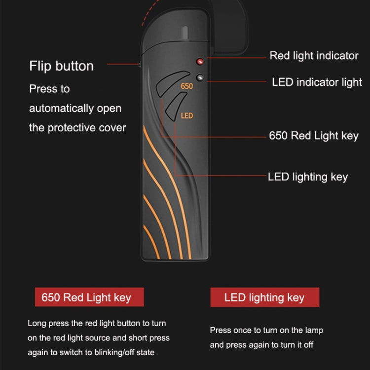 TL-B3-L15 10KM-15KM Mini Rechargeable Fiber Optical Red Light Sources Test Pen Clamshell Light Pen - Fiber Receiver by buy2fix | Online Shopping UK | buy2fix