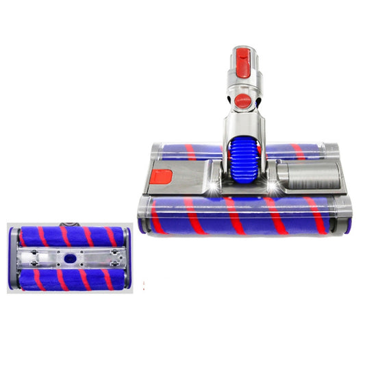 For Dyson V7 V8 V10 V11 Double Roller Soft Velvet Floor Brush Head with LED Lighting - Dyson Accessories by buy2fix | Online Shopping UK | buy2fix