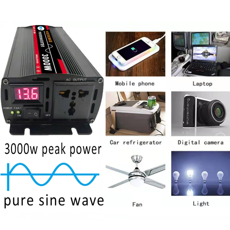 10000W 60V to 220V High Power Car Pure Sine Wave Inverter Power Converter - Pure Sine Wave by buy2fix | Online Shopping UK | buy2fix