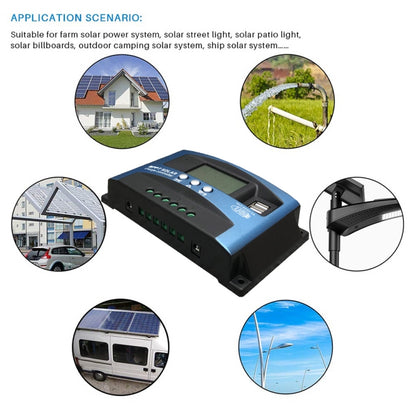 YCX-003 30-100A Solar Charging Controller with LED Screen & Dual USB Port Smart MPPT Charger, Model: 12/24V 30A - Others by buy2fix | Online Shopping UK | buy2fix