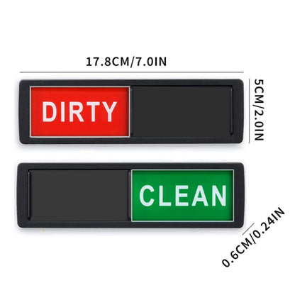 Dishwasher Magnet Clean Dirty Sign Double-Sided Refrigerator Magnet(Silver-Black and White) - Dish Washers & Accessories by buy2fix | Online Shopping UK | buy2fix
