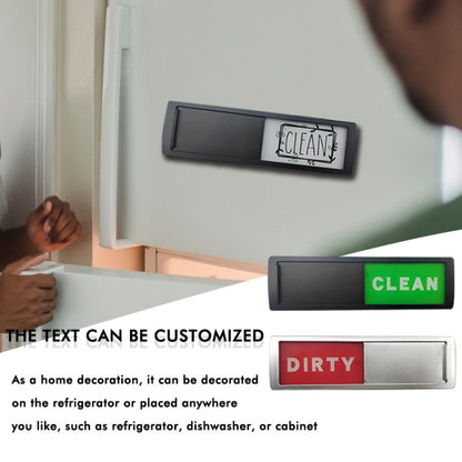 Dishwasher Magnet Clean Dirty Sign Double-Sided Refrigerator Magnet(Black Frame Black) - Dish Washers & Accessories by buy2fix | Online Shopping UK | buy2fix