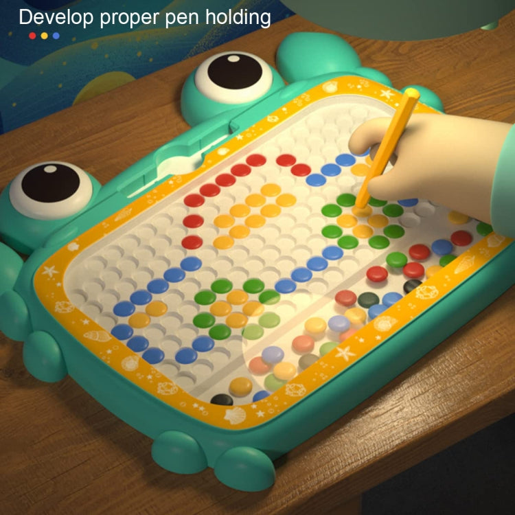 Crab Magnetic Drawing Board Children Educational Toy Gift, Specification: 116 Beads Cyan - Drawing Toys by buy2fix | Online Shopping UK | buy2fix