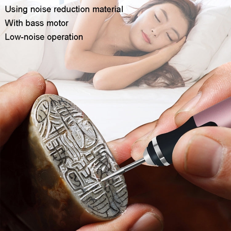 SNJ-3681 Mini Engraving Pen Wireless Polishing Electric Grinder(Silver Carving Template Set) - Abrasive Tools & Accessories by buy2fix | Online Shopping UK | buy2fix