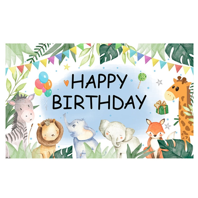 180x90cm 2pcs Animal Birthday Theme Backdrop Cloth Party Decoration(2023SRB94) -  by buy2fix | Online Shopping UK | buy2fix