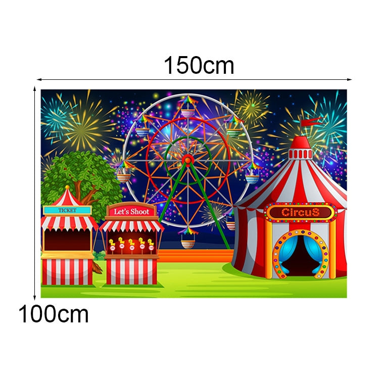 150 x 100cm Circus Amusement Park Ferris Wheel Photography Background Cloth(MDT03782) -  by buy2fix | Online Shopping UK | buy2fix