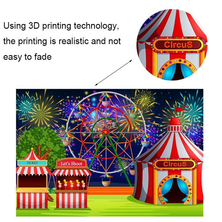 150 x 100cm Circus Amusement Park Ferris Wheel Photography Background Cloth(MDM07047) -  by buy2fix | Online Shopping UK | buy2fix