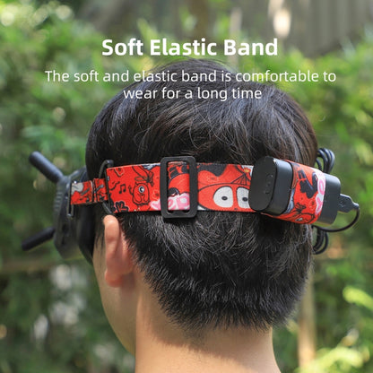 Sunnylife TD487 For DJI Avata / FPV Goggles V2 Color Headband Fixed Elastic Strap(Red) - Other Accessories by Sunnylife | Online Shopping UK | buy2fix