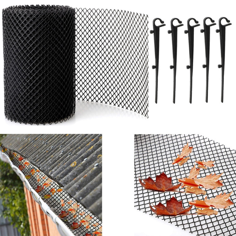 Plastic Gutter Guard Prevent Leaves or Debris From Clogging Downspouts and Drains, Width x Length: 18cm x 8m With 15pcs Nails - Pipes & Fittings by buy2fix | Online Shopping UK | buy2fix