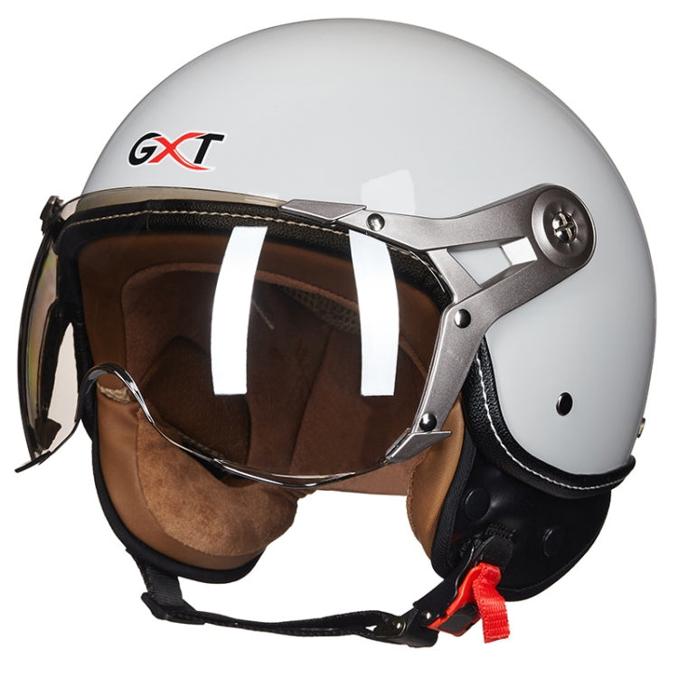 GXT Electric Vehicle Half Cover Helmet Four Seasons Retro Helmet, Size: XL(Cold Gray) - Helmets by GXT | Online Shopping UK | buy2fix