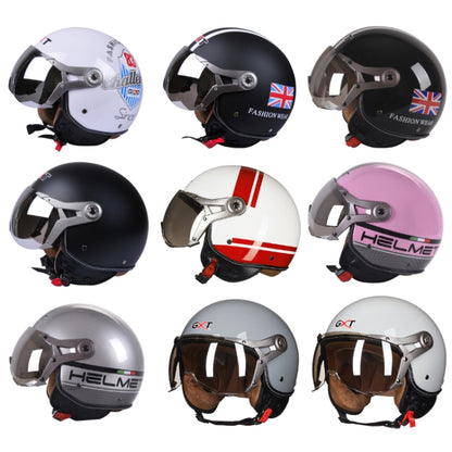 GXT Electric Vehicle Half Cover Helmet Four Seasons Retro Helmet, Size: M(Cold Gray) - Helmets by GXT | Online Shopping UK | buy2fix