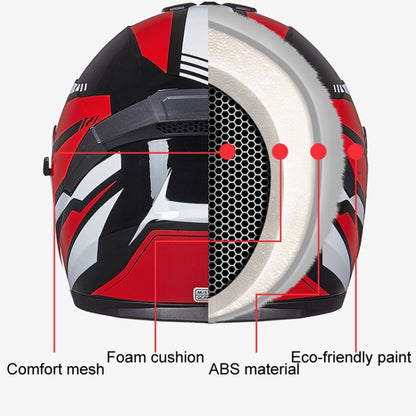 GXT Electric Vehicle Four Seasons Sun Protection & Windshield Double Lens Helmet, Size: M(Bright Black) - Helmets by GXT | Online Shopping UK | buy2fix