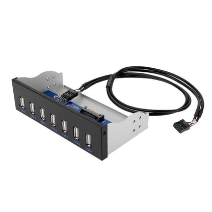 7 Port USB2.0 Optical Drive Bit Front Panel, Style: Side Plug - USB 2.0 HUB by buy2fix | Online Shopping UK | buy2fix