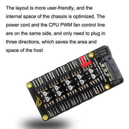 PWM Fan Hub Desktop Computer CPU Fan Expander Supports 3Pin&4Pin(Black) - Others by buy2fix | Online Shopping UK | buy2fix