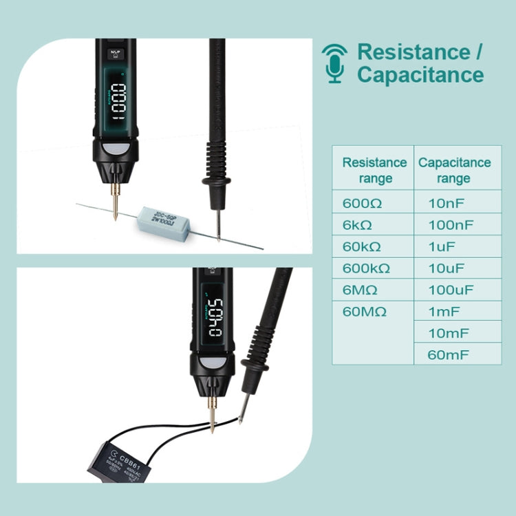 WinAPEX  ET8908  Digital Multimeter Voltage Test Pen Capacitance Meter Diode NVC Tester - Digital Multimeter by WinAPEX | Online Shopping UK | buy2fix