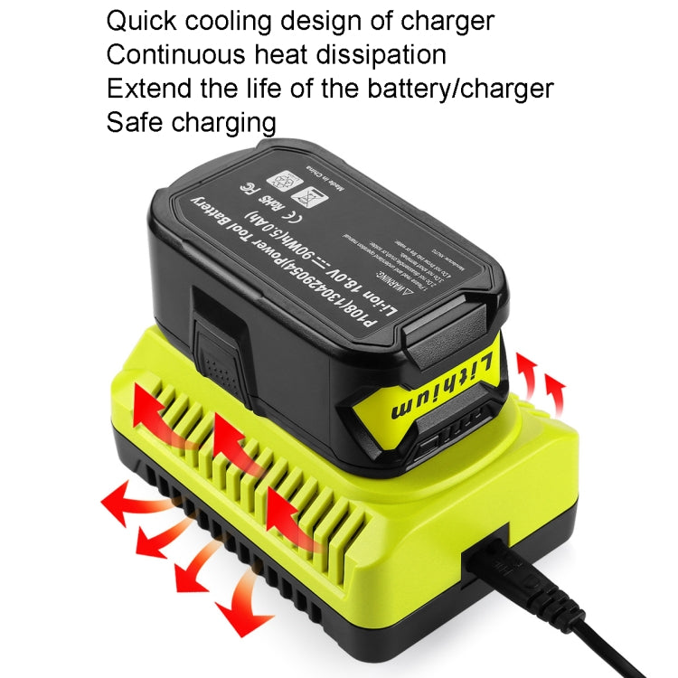 For RYOBI P117 / P108 12-18V Universal Battery Charger(US Plug) - Electric Saws & Accessories by buy2fix | Online Shopping UK | buy2fix