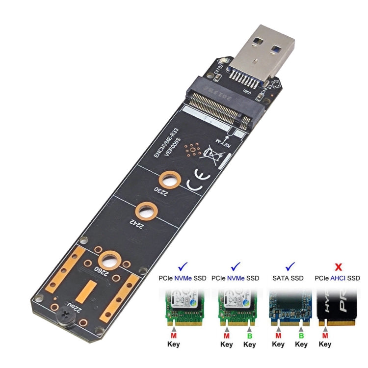 USB3.1 10Gbps GEN2 To NVME SATA Dual Protocol M.2 SSD Riser Card - Add-on Cards by buy2fix | Online Shopping UK | buy2fix