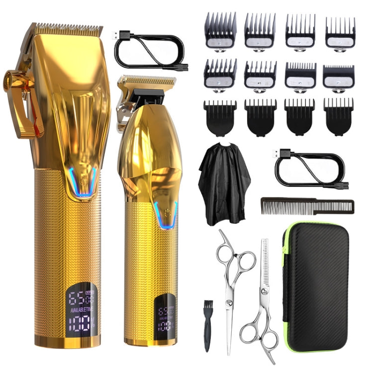 Men Electric Haircutting Tools Set Sculpting Electric Clipper(Gold) - Hair Trimmer by buy2fix | Online Shopping UK | buy2fix