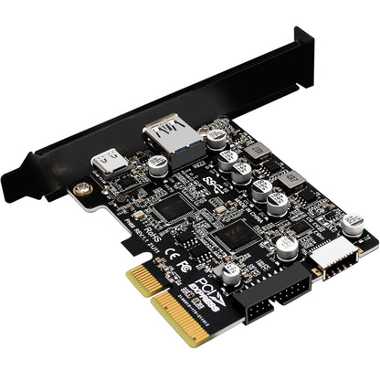 PCIE 3.0 To USB 3.2 Extension Card Type-C Port Front Type-E Expansion Riser Card(PH68) - Card Adapter by buy2fix | Online Shopping UK | buy2fix