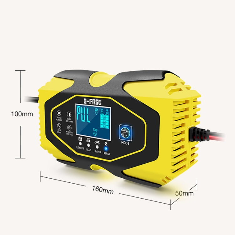 E-FAST Car Battery Charging LED Current Voltage Power Display Charger(UK Plug) - Power Bank by E-FAST | Online Shopping UK | buy2fix