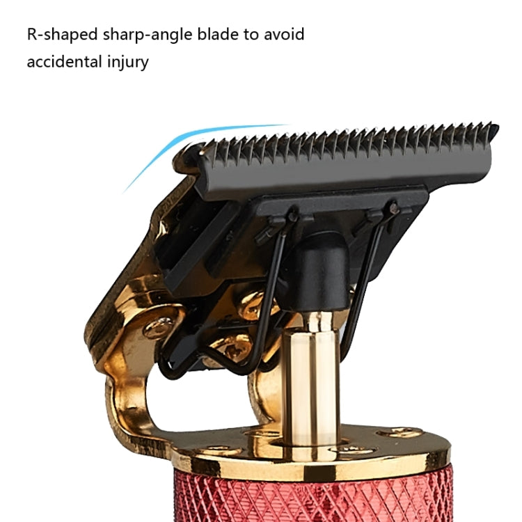 Hollow T-shape Ceramic Cutter Head USB Charging Engraving Electric Hair Clipper, Color: Gold - Hair Trimmer by buy2fix | Online Shopping UK | buy2fix