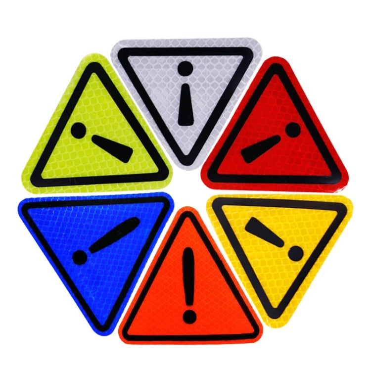 10pcs Car Tail Triangle Reflective Stickers Safety Warning Danger Signs Car Stickers(Blue) - Warning Sticker by buy2fix | Online Shopping UK | buy2fix