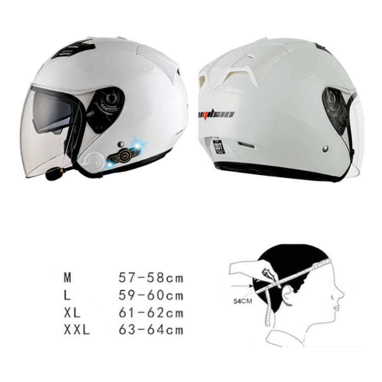 KUQIBAO Motorcycle Smart Bluetooth Sun Protection Double Lens Safety Helmet, Size: XXL(Matte Black Phantom Fiber) - Helmets by KUQIBAO | Online Shopping UK | buy2fix